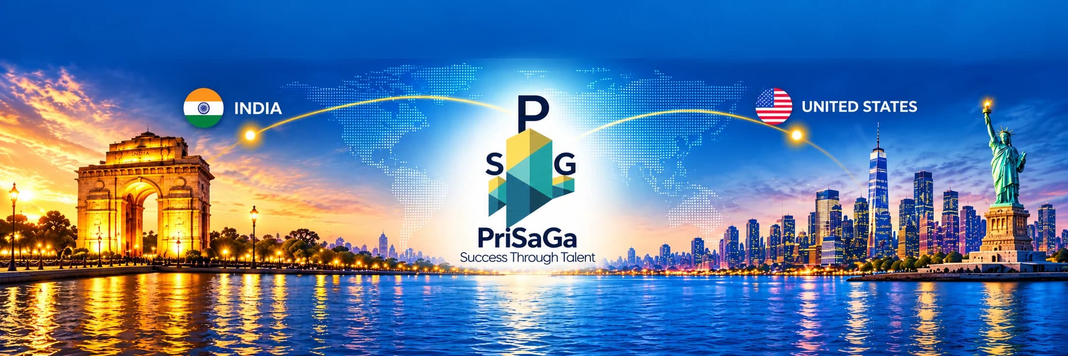 Prisaga India and United States - Global Workforce Solutions Bridge